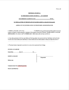 Affidavit Of Justification Of Proposed Administrator-P A 12 – acelitigator